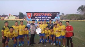 Pemdes Mulyosari Gelar Festival Sepakbola Usia 13 Tahun Bertajuk ” Piala Kepala Desa Tri Kiswono “