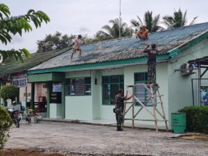 Ciptakan Suasana Yang Dapat Selalu Memotivasi Etos Pengabdian, Renovasi Kantor Koramil 421-9/TJB Kodim 421/LS dilakukan. 