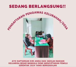 Panwascam Kecamatan Sidomulyo Melaksanakan Pendaftaran Panwaslu Desa