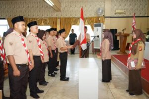 Ketua Kwartir Cabang Gerakan Pramuka Lampung Selatan Hj. Winarni Nanang Ermanto Lantik Majelis Pembimbing dan Pimpinan Satuan Karya Pramuka