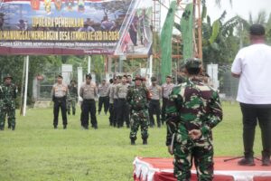 Bupati Lampung Selatan H Nanang Ermanto membuka acara TNI Manunggal Membangun Desa (TMMD) ke-120 TA. 2024