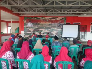 Satgas TMMD Kodim 421/ Lampung Selatan Berikan Wawasan Kebangsaan Kebangsaan Kepada Warga Masyarakat Desa Budi Lestari