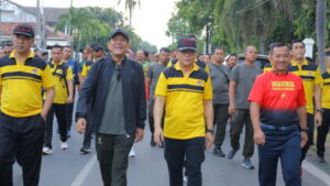Polda Lampung Gelar Olahraga Bersama TNI-Polri Dalam Rangka Memperingati HUT Bhayangkara Ke 78
