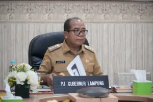 Pj. Gubernur Lampung Mengikuti Rakor Pengendalian Inflasi Daerah