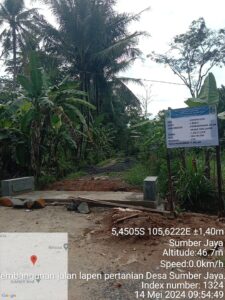 Desa Sumber Jaya Kecamatan Waway Karya Membangun Gorong-Gorong
