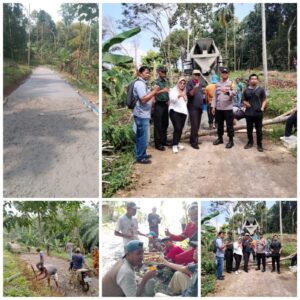 Realisasi Pembangunan Jalan Rabat Beton Desa Karya Tunggal Kecamatan Katibung Mendapatkan Apresiasi Oleh Tokoh Masyarakat Setempat