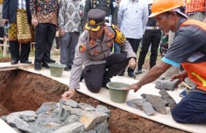 Kapolres Lampung Tengah Menghadiri Acara Peletakan Batu Pertama Kantor Subdenpom