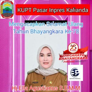KUPT Pasar Inpres Kalianda Mengucapkan “Dirgahayu Bhayangkara ke-78”