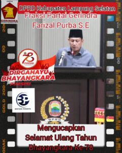 DPRD Kab. Lampung Selatan Farizal Purba S.E Mengucapkan “Selamat Ulang Tahun Bhayangkara Ke-78”
