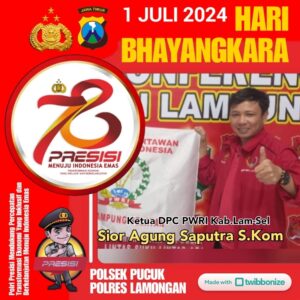 Ketua DPC PWRI Kabupaten Lampung Selatan Beserta Jajarannya Mengucapkan “Selamat Ulang Tahun Bhayangkara ke-78”