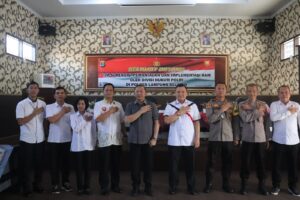 Polres Lampung Selatan Menerima Kunjungan Dari Tim Pemantauan dan Implementasi HAM dari Divisi Hukum Mabes Polri