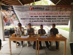 Bawaslu Tubaba Adakan Sosialisasi Pengawasan Pemilih Kepada Organisasi Kemasyarakatan