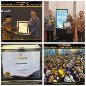 Pemkab Pesawaran Raih Penghargaan UHC dari Pemerintah Pusat