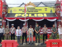 Polres Lampung Barat Melaksanakan Pengamanan di Posyan Tugu Liwa