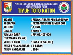 Tiyuh Toto Katon Merealisasikan Anggaran Dana Desa tahun 2024 untuk Pembangunan Sumur Bor