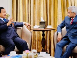 Presiden Republik Indonesia Menerima Kunjungan Kehormatan Menteri Luar Negeri India di New Delhi