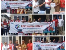 DPD PWRI Lampung Bersama Pertamina Patra Niaga Regional Sumbagsel Menyerahkan Bantuan Warga Terdampak Banjir