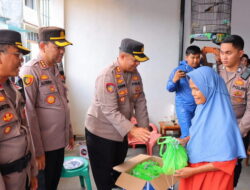 Polresta Bandar Lampung Berikan Bantuan Korban Terdampak Banjir