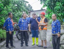 Sekda Kota Metro Tinjau Lokasi Banjir di TejoAgung