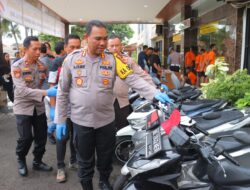 Polresta Bandar Lampung Berhasil Menangkap 4 Pelaku Curanmor dan 1 Penadah Motor Hasil Curian