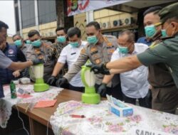 Polresta Bandar Lampung Musnahkan Barang Bukti Senilai Rp2,49 Miliar