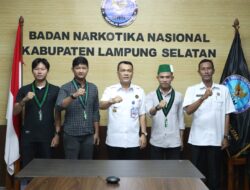 Kepala BNN Lampung Selatan AKBP Rahmat Hidayat Terima Audiensi HMI Cabang Kalianda