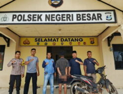 Polsek Negeri Besar Ringkus Pelaku Pencurian Motor