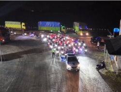 Polres Lampung Selatan Kawal Pemudik Sepeda Motor dari Pelabuhan Wika Beton Sampai Perbatasan Bandar Lampung