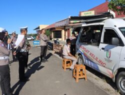 Polres Pringsewu Menggelar Simulasi Razia Kendaran Dukung Program Pemutihan Pajak