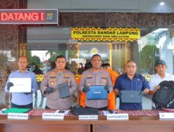 Polsek Tanjung Karang Timur Meringkus Dua Pria yang Diduga Sebagai Pelaku Pencurian Sejumlah Barang Berharga