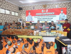 Tim Satresnarkoba Polres Lampung Selatan Ungkap 24 Kasus Narkoba Selama Periode April-Juni, Sita Lebih dari 396 Kg Sabu dan Ganja