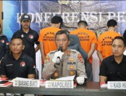 Konferensi Pers Satnarkoba Polres Way Kanan Gagalkan Peredaran Narkotika Jenis Sabu