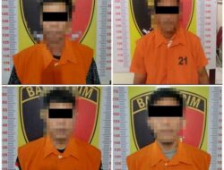 Polsek Tanjung Bintang Tangkap 4 Pelaku Pencurian Plat Aluminium di Gudang PTPN VII Kedaton