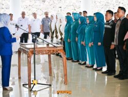 Bupati Pesawaran Nanda Indira Kukuhkan Pengurus TP PKK, Dekranasda, Perwosi, Posyandu, dan Bunda Literasi Kecamatan