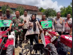 Walikota Eva Dwiana Serahkan Bantuan Tracktor dan Bibit untuk Petani Kecamatan Labuhan Ratu