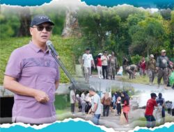 Tulang Bawang Barat Gelar Aksi Korve Bersihkan Ruas Jalan Sepanjang 20 km, Tindak Lanjut Arahan Presiden