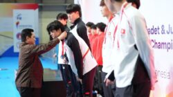 Menpora Erick Thohir Mengalungkan Medali Kepada para Juara  Asian Cadet and Junior Fencing Championship 2026