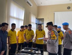 Kapolres Pesawaran Lakukan Pengecekan Senpi Dinas Personel Jajaran, Perkuat Disiplin dan Pengawasan Internal