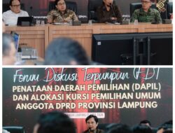 Gelar FGT, KPU Lampung Bahas Penataan Dapil dan Alokasi Kursi DPRD Provinsi Lampung