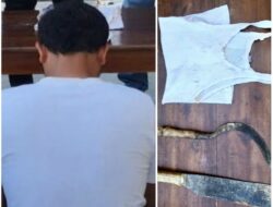 Polsek Terbanggi Besar Tangkap Pelaku Pembacokan Kepala Kampung Donoarum